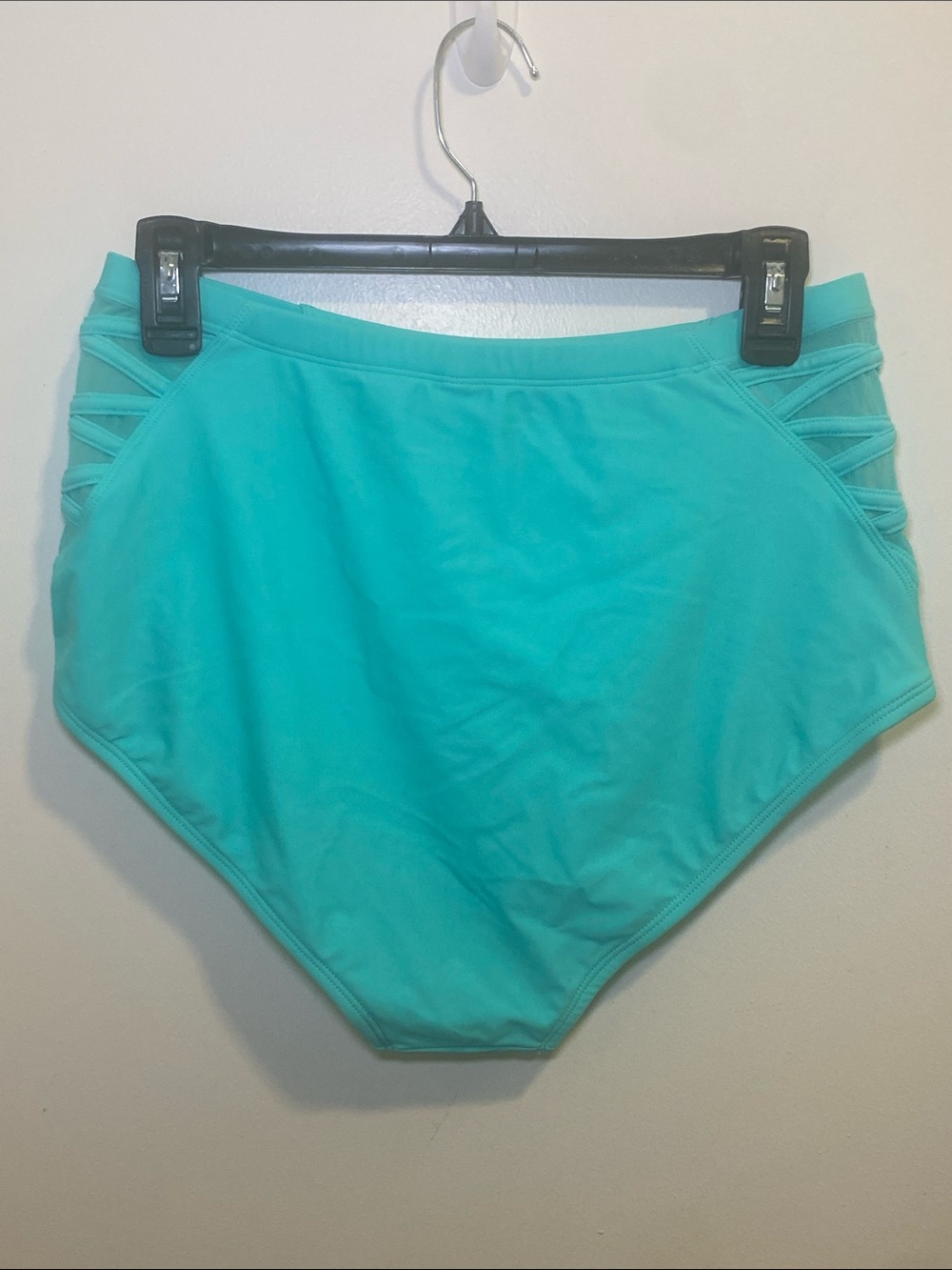 torrid Aqua Blue Flounce High-Waist Swim Set - Picture 6 of 6